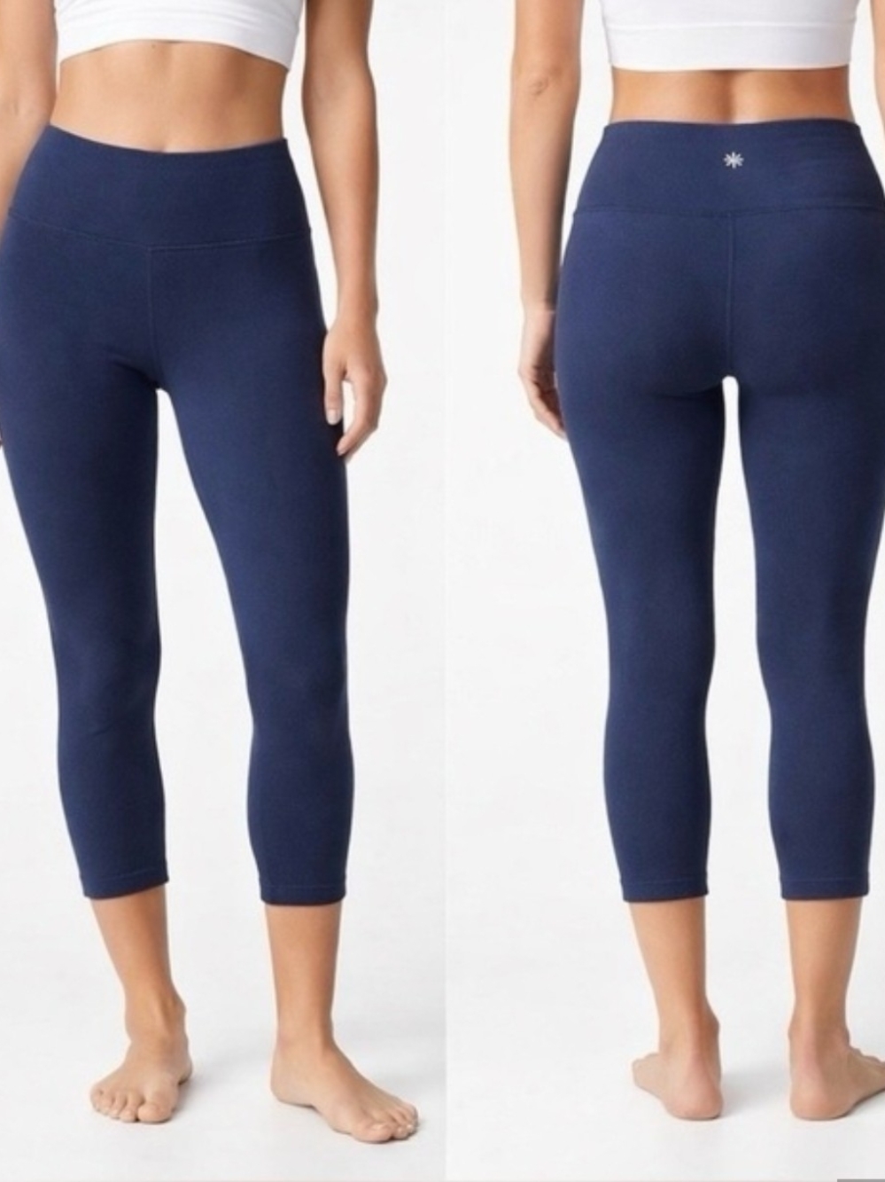 Athleta High-Rise Navy Capri Leggings - Women Size SMALL